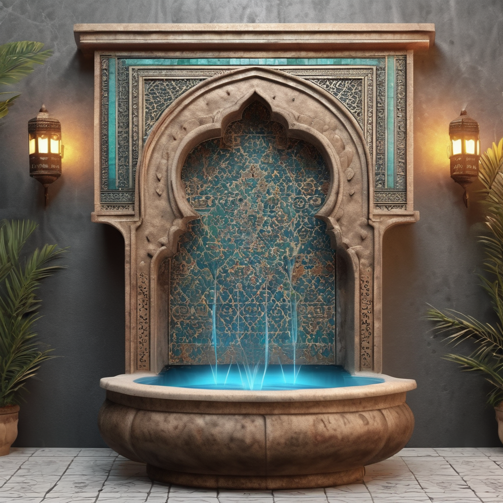 fontaine murale marocaine