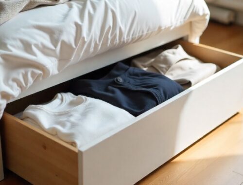 Rangement sous le lit