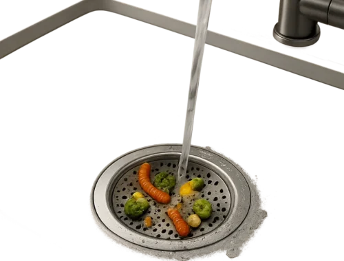 Un bouchon pour évier en place dans une cuisine moderne, conçu pour retenir les résidus avant le siphon. L’image illustre la prévention des bouchons et des mauvaises odeurs au quotidien.