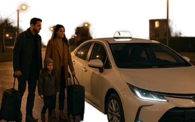 Illustration d’un taxi local à Chessy pour un départ ou un retour sans stress. L’image évoque la ponctualité, la sérénité et les transferts vers Disneyland Paris, la gare TGV ou l’aéroport.