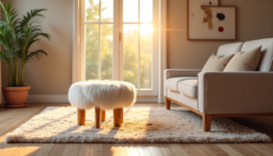 Comment intégrer un tabouret en fourrure pour créer une ambiance cocooning chez soi
