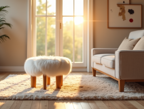 Comment intégrer un tabouret en fourrure pour créer une ambiance cocooning chez soi