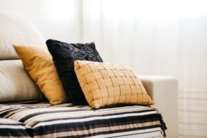 Housse de coussin lavable avec fermeture éclair