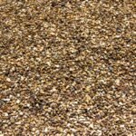 Texture de granulats de gravier naturel, matériau de base pour la composition d'une moquette de pierre liée en résine polyuréthane
