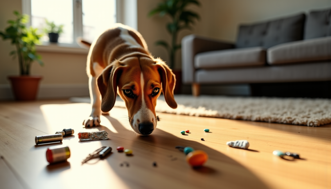 Les objets du quotidien qui peuvent être dangereux pour un chien