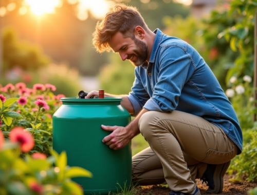 Installer un récupérateur d’eau de pluie au jardin